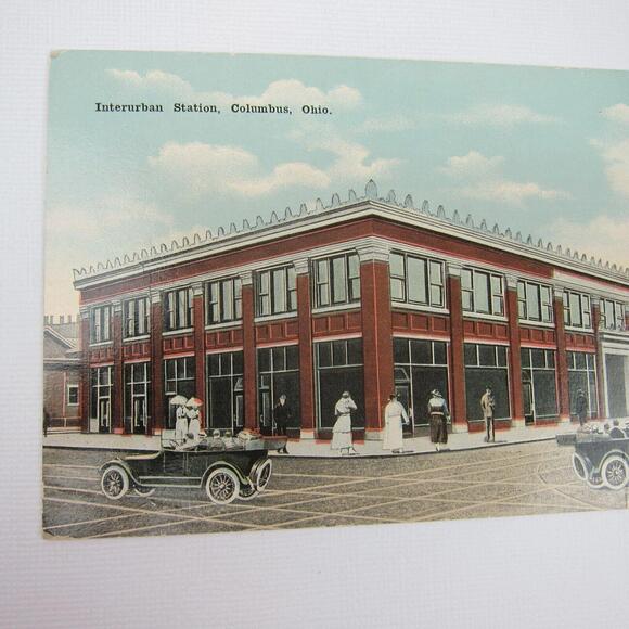 Postcard Interurban Station Terminal Columbus Ohio Electric Railway UNPOSTED - Picture 10 of 12